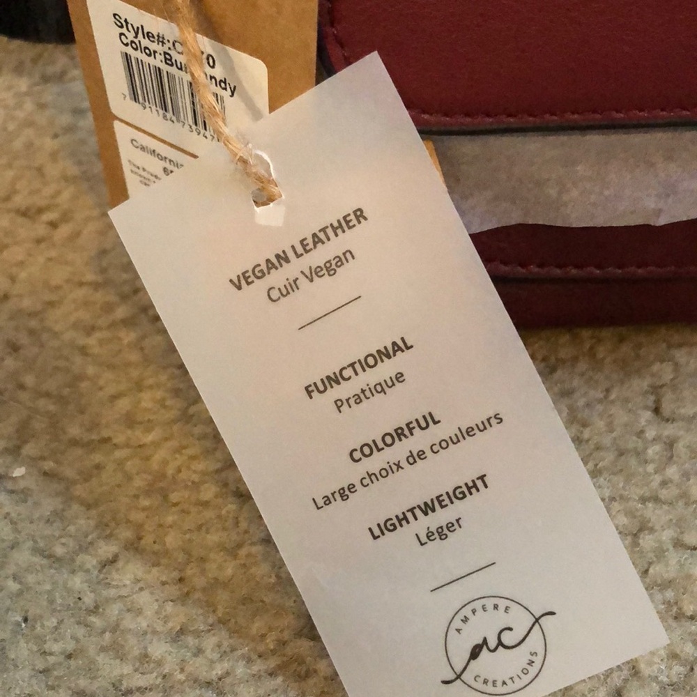 Sophisticated Brown and Red Crossbody Bag - Picture 10 of 14